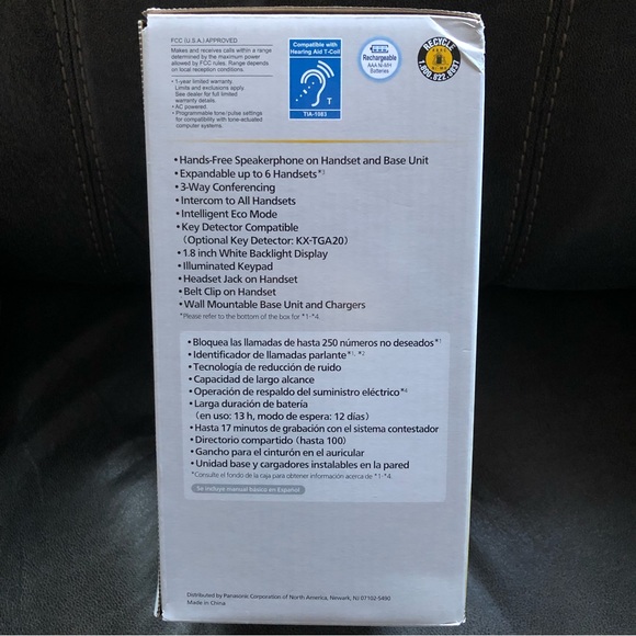 Panasonic KX-TGF352N Digital Corded & Cordless Answering System (Champagne Gold) - Picture 9 of 16